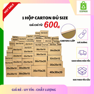 ECOPACK - Hộp Carton Đóng Hàng - Đủ Size - Giá Xưởng
