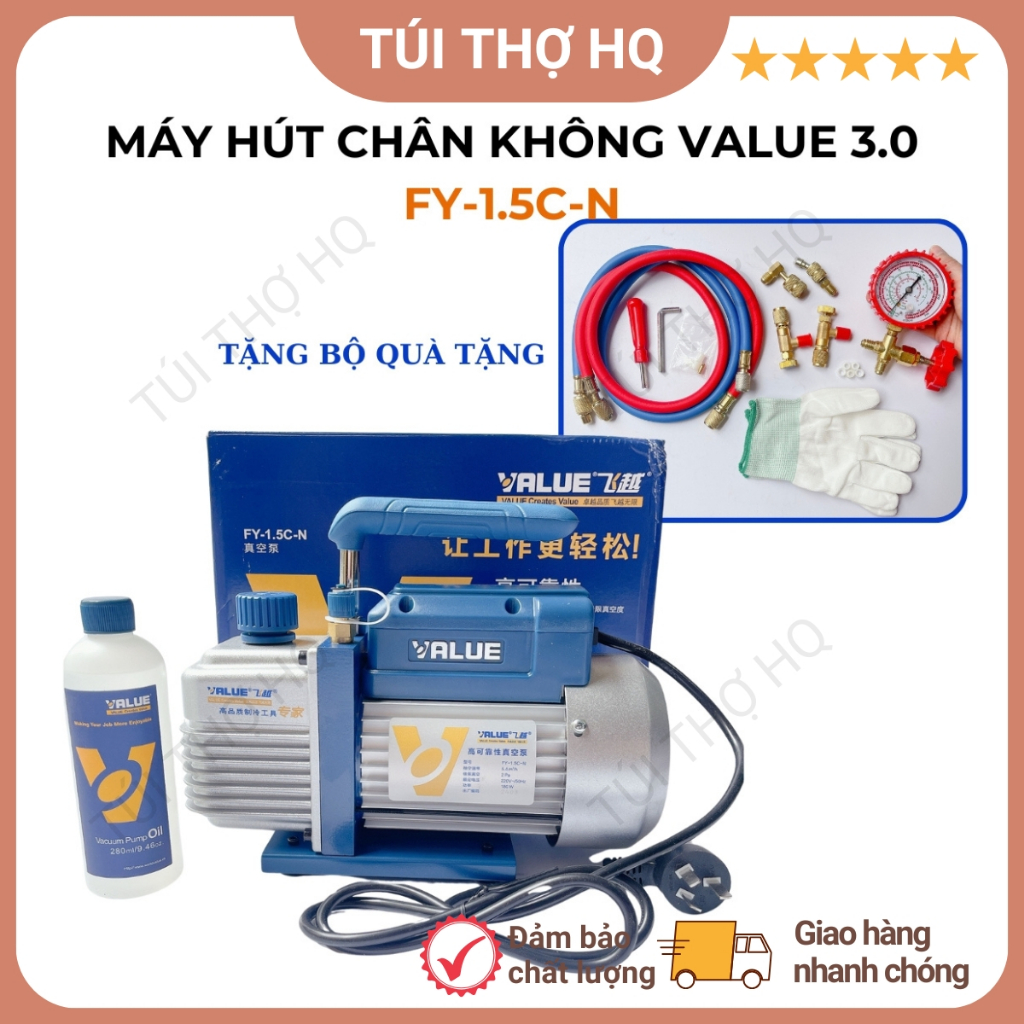 Máy hút chân không Value 3.0 FY-1.5C-N hút chân không điều hòa công suất 180W