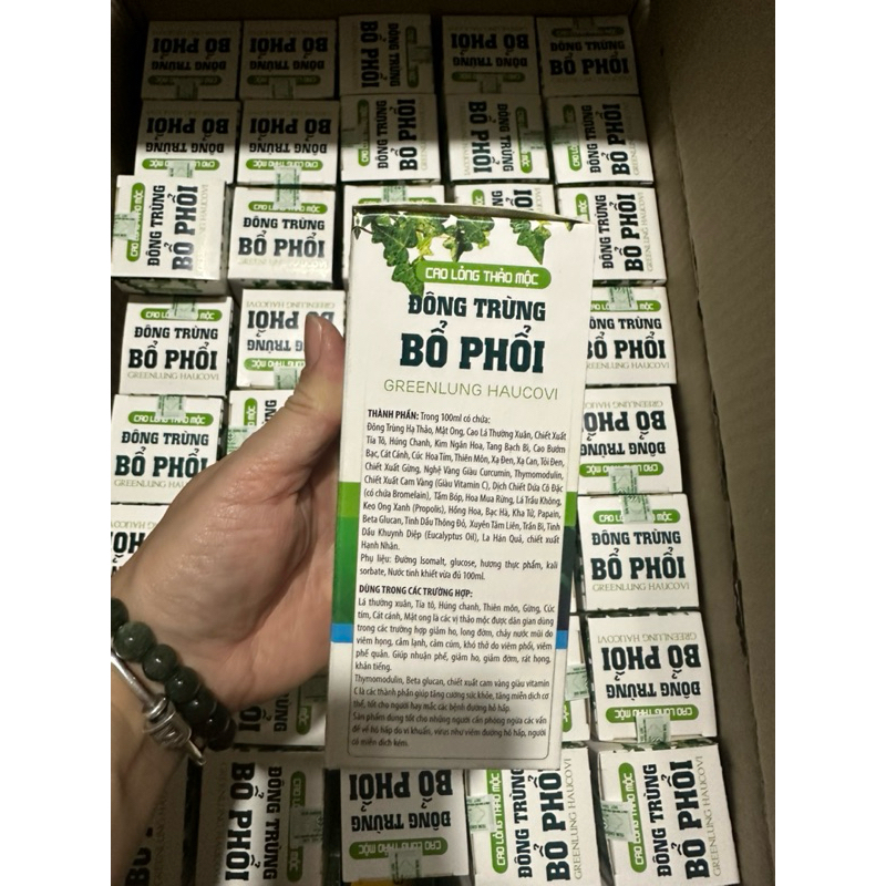 Siro thảo dược Đông trùng Bổ phổi nhuận phế, giảm ho, giảm đờm tốt cho phổi phục hồi sức khoẻ