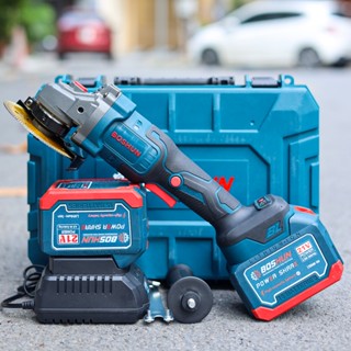 [TẶNG ĐĨA CẮT ] Máy Mài, Cắt Pin Công Tắc Bóp Boshun BS-AG100BL Không Chổi Than 100% Lõi Đồng, Chuyên Máy Cắt, Mài