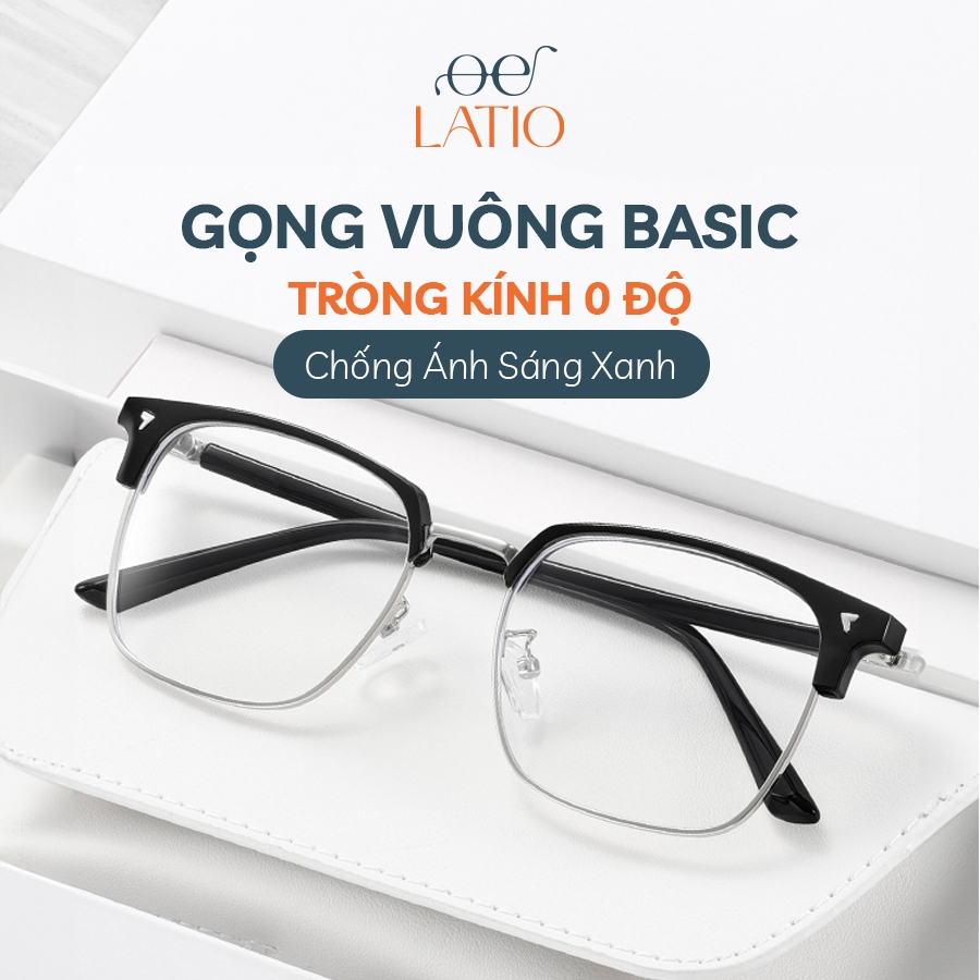 Kính mắt LATIO Gọng kính Nam cực hot 2026 thiết kế tinh xảo tinh tế Tròng kính chống ánh sáng xanh Bền bỉ - KM98