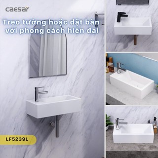 Chậu Rửa Lavabo Treo Tường LF5239S/L - CAESAR (Hàng Chính Hãng)