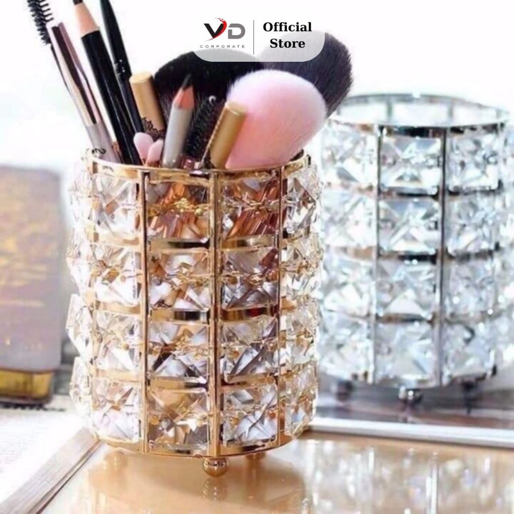 HỘP CỐC ĐỰNG CỌ TRANG ĐIỂM PHA LÊ CAO CẤP
