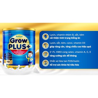 Sữa bột Nutifood Grow Plus 1+ 2+ Xanh 1500g Date moi