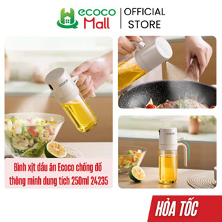 Bình xịt dầu ăn ECOCO thông minh, Chai xịt dầu ăn phun sương dung tích 250ml nắp gioăng cao su chống đổ thế hệ mới 24235