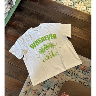 Áo Thun Whenever Cây Dừa PALM T-Shirt Màu Trắng (Tặng kèm túi vải canvas rây rút Whenever)