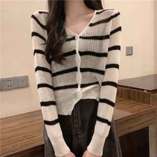 Áo khoác len mỏng dệt kim tay dài ôm dáng dành cho nữ khoác ngoài siêu xinh, dễ phối đồ cho mùa thu đông