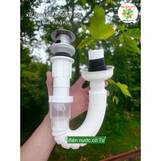 Bộ xả Lavabo 1 nhấn Xám