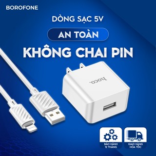 Bộ sạc 5W Hoco UH102 cho 5 6 7 8 X 11 12 gồm củ và cáp H-UPF01-SI dài 1 mét