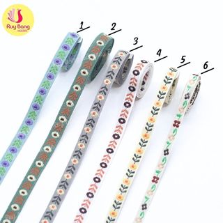 {GIÁ 2MET} Ruy băng hoa thêu chỉ 1cm