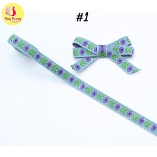 {GIÁ 2MET} Ruy băng hoa thêu chỉ 1cm