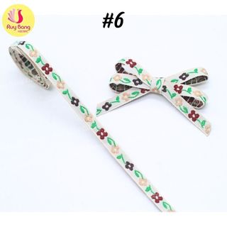 {GIÁ 2MET} Ruy băng hoa thêu chỉ 1cm