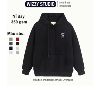 Áo hoodie nam/nữ nỉ dày form rộng Wizzy local brand, Áo nỉ unisex dài tay có mũ thu đông HD01