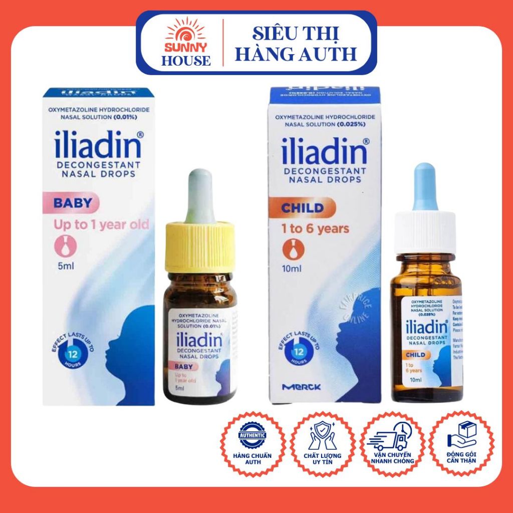 Nhỏ Mũi Iliadin Cho Trẻ Hàng Chuẩn Auth