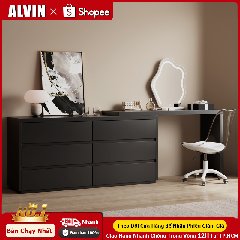 ALVIN bàn trang điểm bàn phấn bàn trang điển  đơn giản kèm tủ để đồ tủ lưu trữ tủ đầu giường