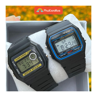 [COMBO BỘ ĐÔI CASIO HUYỀN THOẠI] Bộ Đôi Đồng Hồ Điện Tử Casio F-91W Và Casio F-94W Chống Nước tặng kèm bấm móng