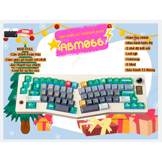 Bàn phím Cơ Alice Custom  Abm066, Aula Leobog A75  3 chế độ kết nối,Led rgb,Hotswap 5 pin đã mod Tungcustom