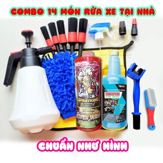 COMBO Dụng cụ rửa xe tại nhà, nước rửa xe SPRAYKING, rửa đa năng vệ sinh nhông sên đĩa