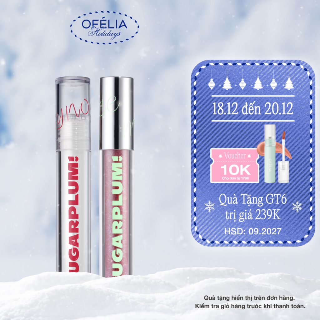 [Nhận Trước Tết] Combo Son SUGARPLUM - MistyNow Blurring Tint + MintyIce Sparkling Gloss (3.8g x 3.7g)