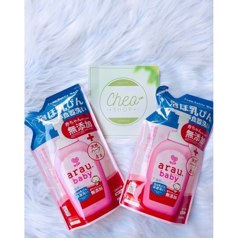 Nước rửa bình sữa Arau Nhật túi 450ml
