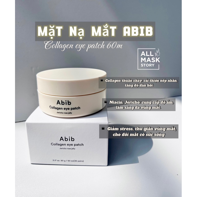 Mặt nạ mắt Abib Collagen eye patch 60m