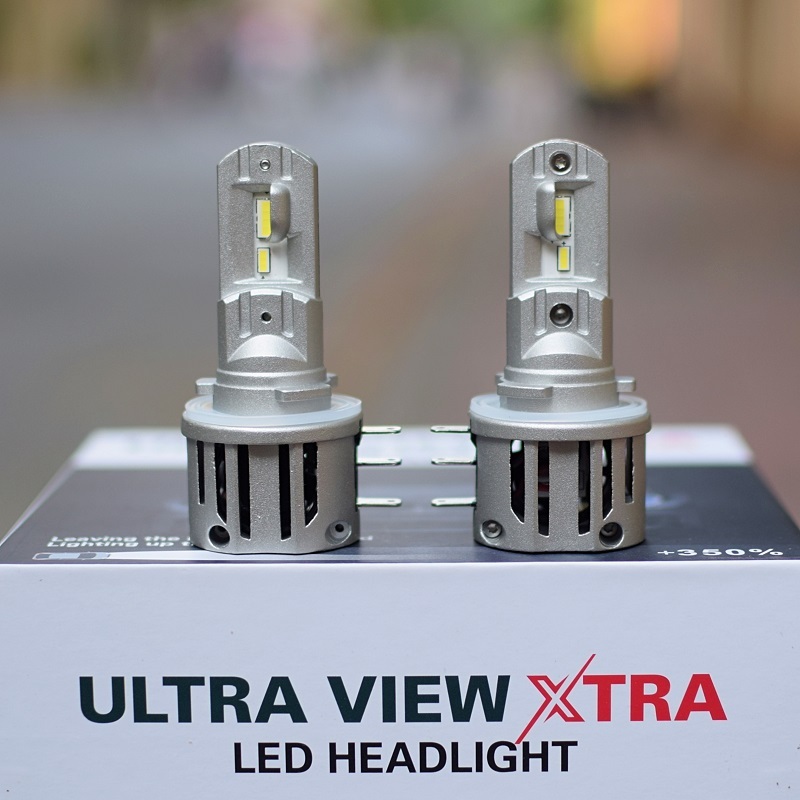 [LEDT2 ISOP] Đèn pha LED Ultra View chân H15 Gen 2 +350% lắp Mazda 3, Ford Ranger [Bảo hành 1 năm]