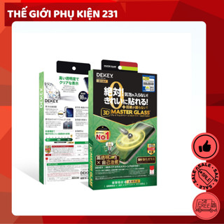  Kính Cường Lực DEKEY 3D  hạn chế lẹm viền  Có Khung Trợ Dán cho Iphone 12 13 14 15 16 17 