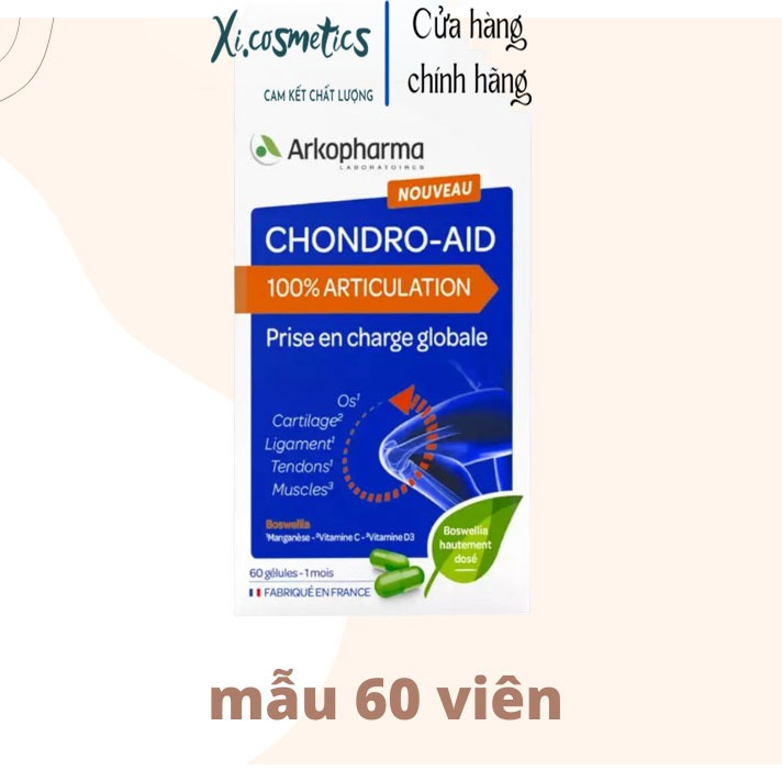 Viên bổ xương khớp Chondro - aid Arkopharma Pháp 60 viên -120 viên Glucosamine