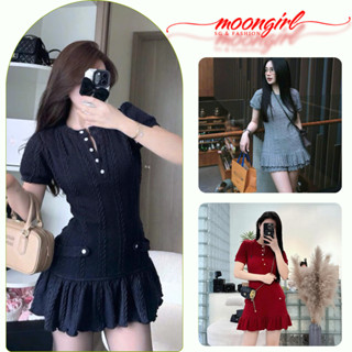 Váy Suông - Đầm Len Polo Dáng Ngắn Ôm Body Dáng Xòe Có Kèm Quần Bảo Hộ Siêu Xinh Moongril G162