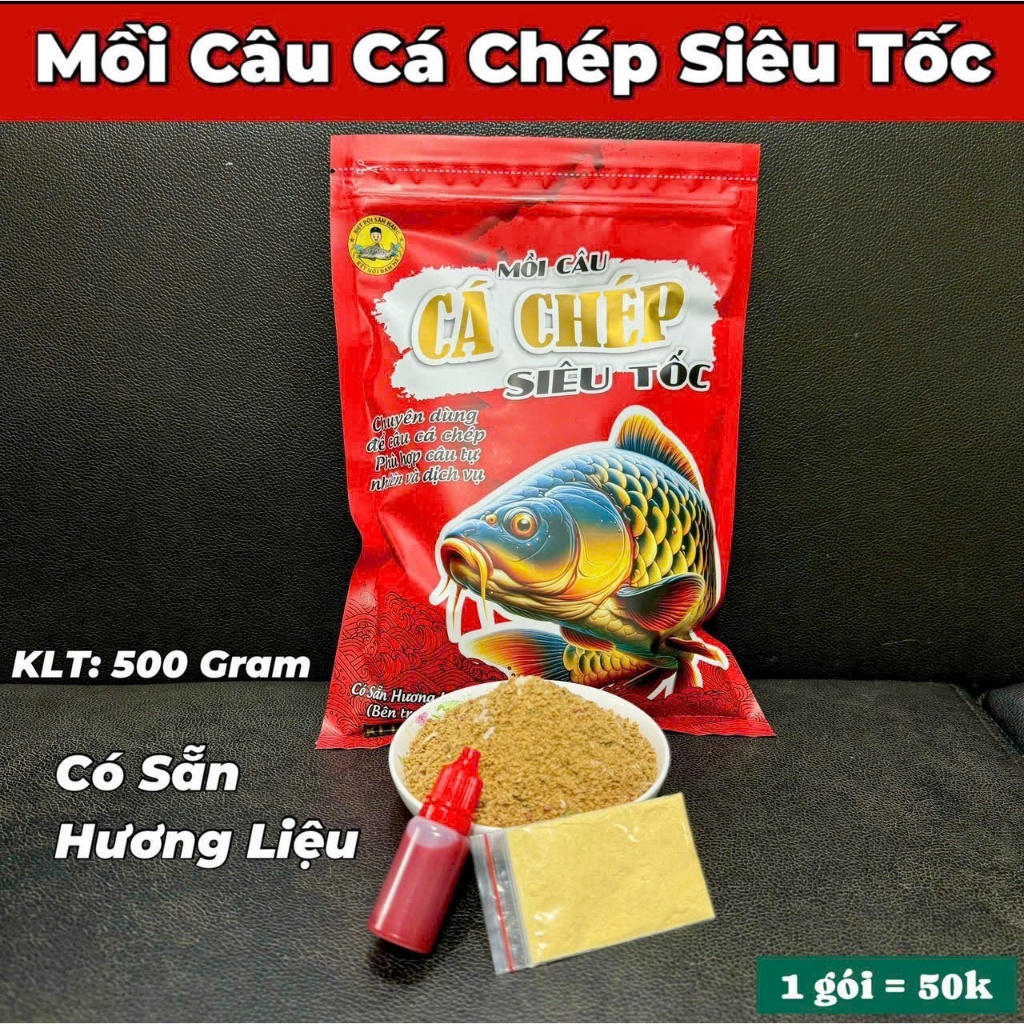 Mồi Câu Cá Chép Siêu Tốc Của Biệt Đội Săn Hàng Mồi Câu Đài Siêu Nhạy Trọng Lượng 1Kg