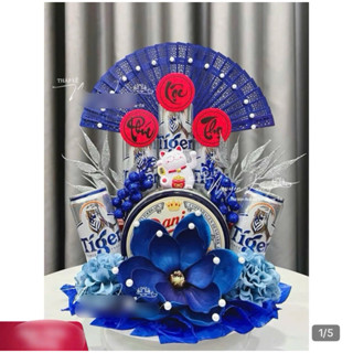 set phụ kiện trang trí tháp bánh Tone Xanh dương đẹp