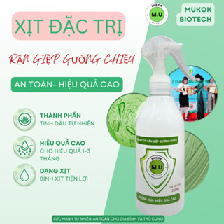Chai xịt ngăn rệp giường diệt ve bọ, mạt bụi mukok chai xịt 350ml