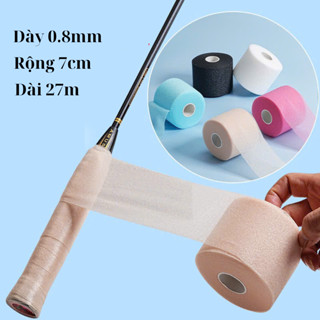 Quấn cốt vợt cầu lông hàng cao cấp nội địa trung cuộn dài 27m dày 0.8 mm rộng 7cm siêu êm