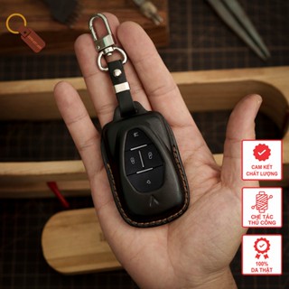 Bao da chìa khóa Vinfast VF6, VF7, VF8, VF9 - Bao da chìa khóa ép phom thủ công chất liệu da bò thật