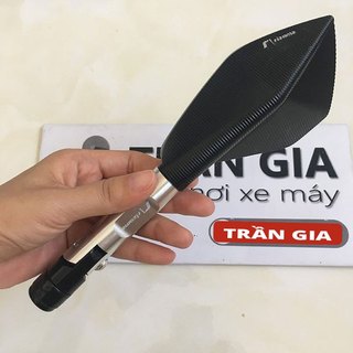 Kính chiếu hậu xe máy kiểu 5 cạnh - kính búa 5 cạnh bên trái