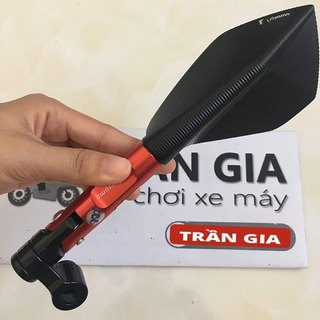Kính chiếu hậu xe máy kiểu 5 cạnh - kính búa 5 cạnh bên trái