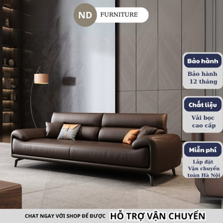 Bộ Sofa Da cao cấp phong cách Ý ND Furniture, sofa da gật tựa lưng đa năng gồm 1 ghế dài kèm đôn di động thông minh