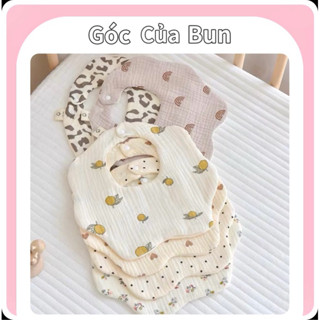 Yếm xô Muslin 6 lớp cho bé , Yếm ăn dặm siêu thấm hút dành cho Bé Trai Và bé Gái, Sơ Sinh
