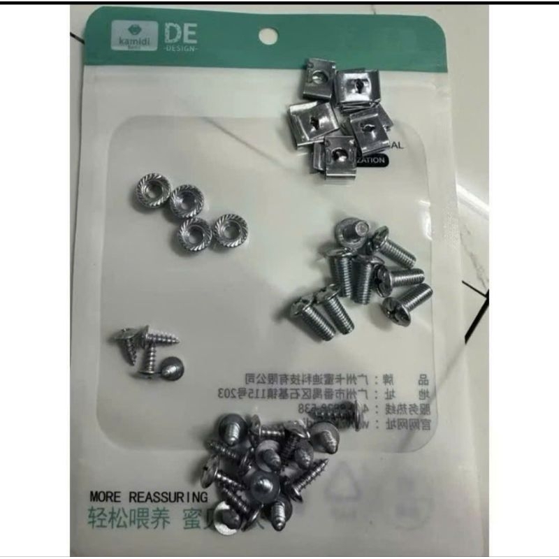 Full bộ ốc  dàn áo 40 chi tiết gắn xe điện Xmen như hình