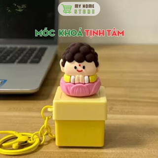 (Bản Tiếng Việt) Móc Khoá Bàn Phím Cơ Tích Đức Tịnh Tâm Kèm Giọng Nói Đèn Led Móc Khoá Keycap Dễ Thương  - MK03