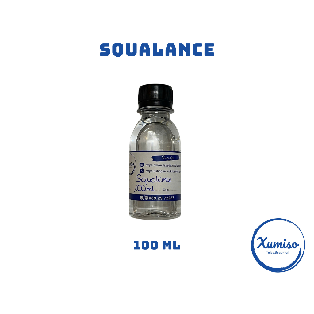 [HCM] Olive Squalance - Dầu Squalance - Dầu nhẹ dưỡng da - nguyên liệu mỹ phẩm Xumiso 100mL, 500mL