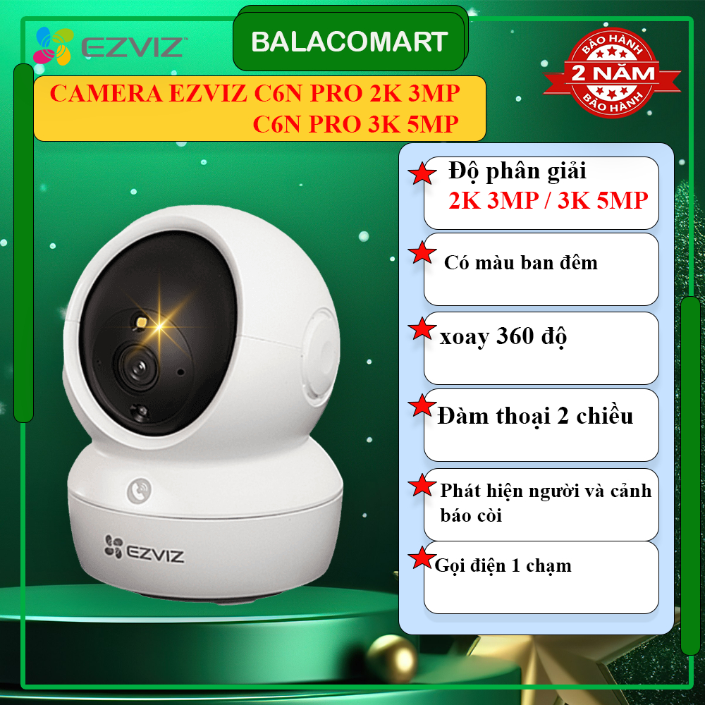 Camera WIFI trong nhà xoay 360 Ezviz C6N PRO, H6C PRO, H7 đàm thoại 2 chiều theo dõi thông minh