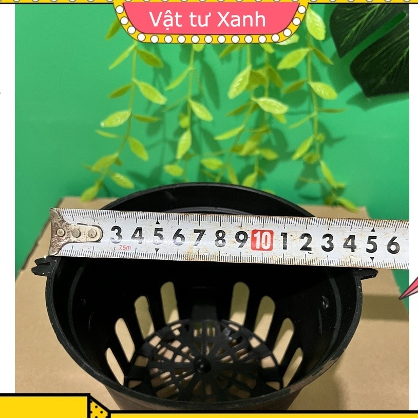 10 chậu nhựa đen trồng hoa lan F14