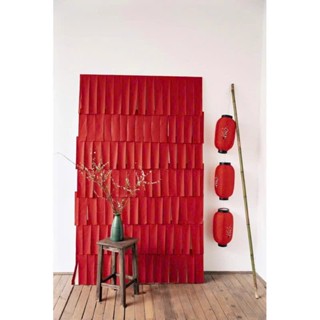 Set 100 tờ giấy nhung đỏ trơn dán tường, treo mai, đào trang trí Tết