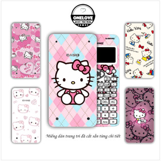  Miếng dán skin  decal dán máy tính Casio fx 570  fx 580  fx 880 ,...in hình Kitty đã cắt sẵn từng chi tiết 