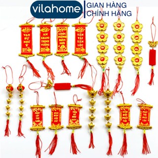 Bộ 5 Dây Treo Tài Lộc Trang Trí Tết, Liễn Treo Trang Trí Cây Mài, Đào Quất Đón Xuân 2026