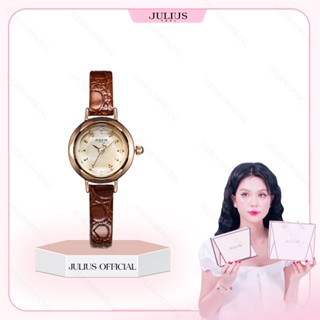  Đồng hồ nữ đồng hồ đeo tay Julius JA-482 dây da nâu | Julius Official 
