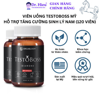 Combo 2 Testoboss Usa - Bộ 3 Tinh hàu, Cỏ sừng dê, LJ200 Tăng cường sinh lý nam (60 viên)