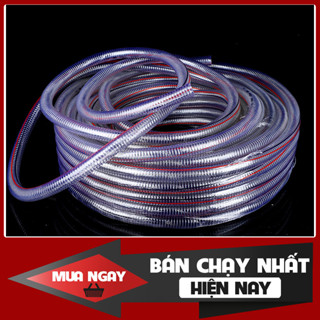  Ống nhựa mềm lõi lò xo thép Phi 16mm,20mm,25mm,32mm - Ống PVC trong suốt chống gập dẫn dầu dẫn nước Bán theo 1M 