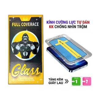 Kính Cường Lực KK Tự Dán Chống Nhìn Trộm Chống Trầy - iP 6/6s/7/8/Plus/X/XS/XR/11/12/13/14/15/16/Pro/Max/Mini